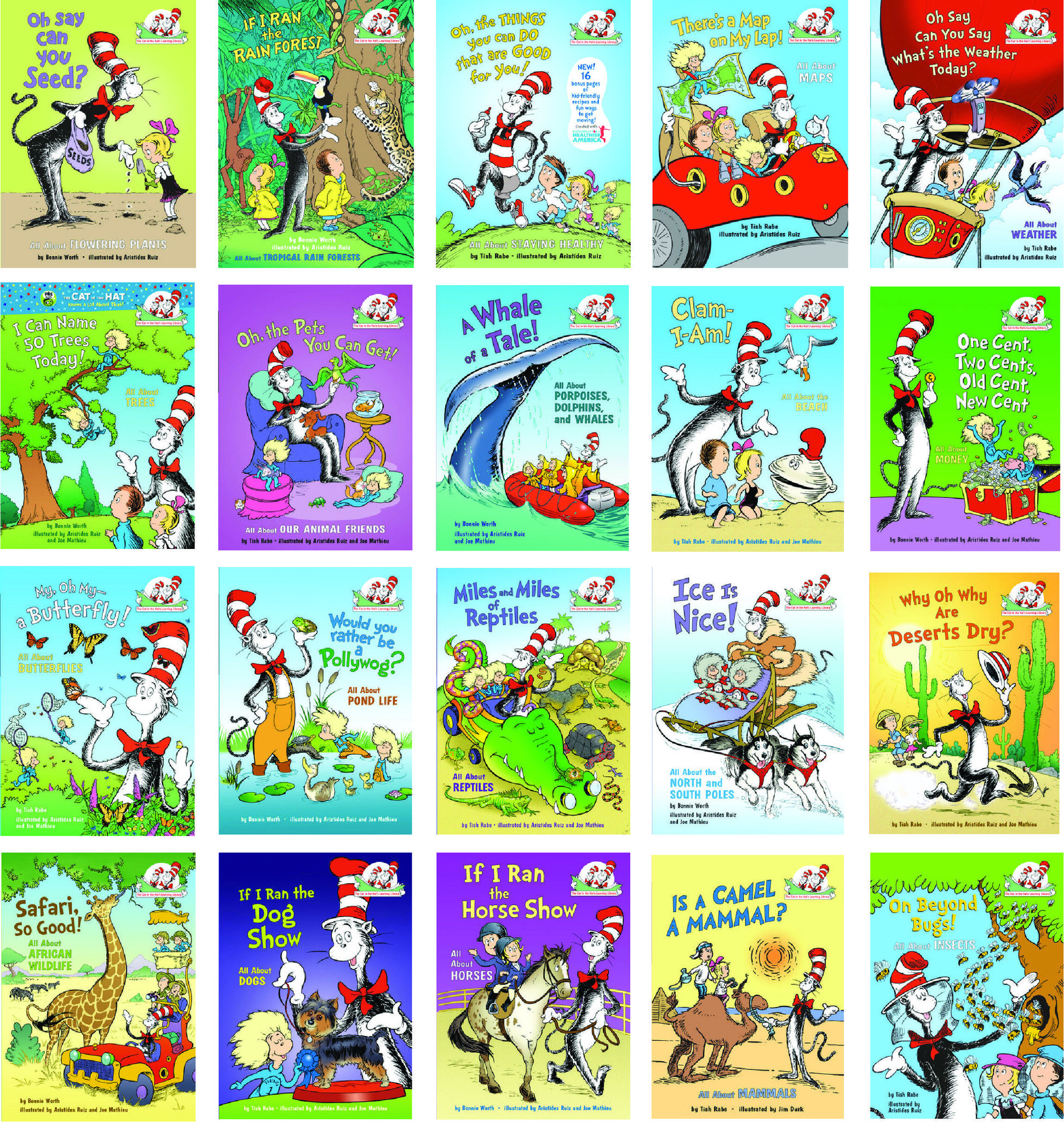 Dr. Seuss Cat in the Hat Learning Library Series 26 Book Collection Set