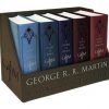 George R R Martins A Game Of Thrones Leather Cloth Boxed Set 5 Books New