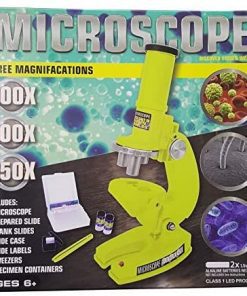 For Kids Kid's Microscope-with 3 Magnifications(UP to 450X): Discover Hidden Worlds (Yellow)