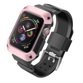 NatoGears Rugged Protective Case amp Strap Band Compatible with Apple Watch Series 4 To 6 44mm with Metal Buckle Clasp