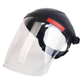 Premium Face Shield Anti Scratch Anti Fog with Professional Coated Clear Lens Headgear Black Top