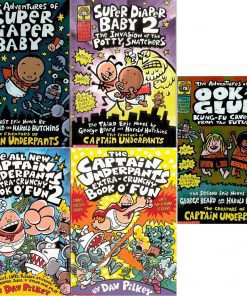 Captain Underpants Most Epic 5 Book Set: The Captain Underpants Extra-Crunchy Book o' Fun, The Captain Underpants Extra-Crunchy Book o' Fun 2, The Adventures of Super Diaper Baby, Super Diaper Baby 2, The Adventures of Ook and Gluk