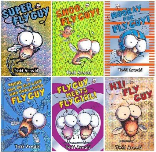 FLY GUY Set of 6 Books Hi Fly Guy There Was an Old Lady Who Swallowed Fly Guy Fly Guy Meets Fly Girl Super Fly Guy Hooray for Fly Guy Shoo Fly Guy