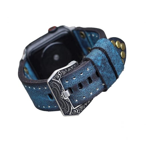 Rugged Studded Vintage Apple Watch Band Strap Crazy Cow Apple Watch Series 1 6 42mm 44mm