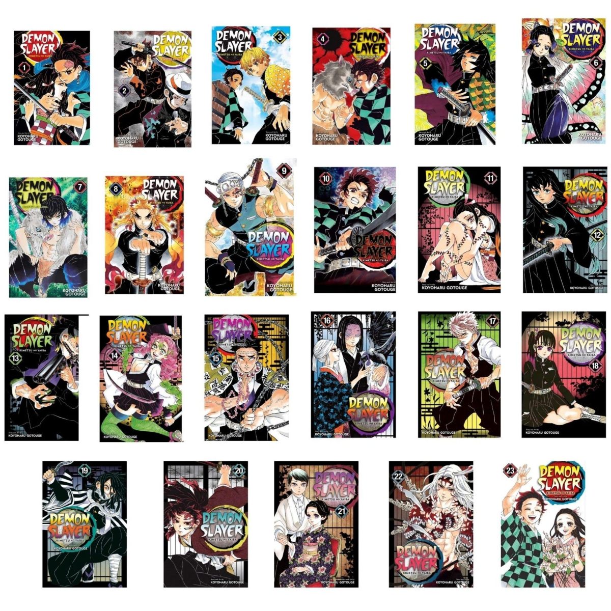 Demon Slayer Set - No Box, Booklet or Poster-Vol 1-23 - Geeekyme