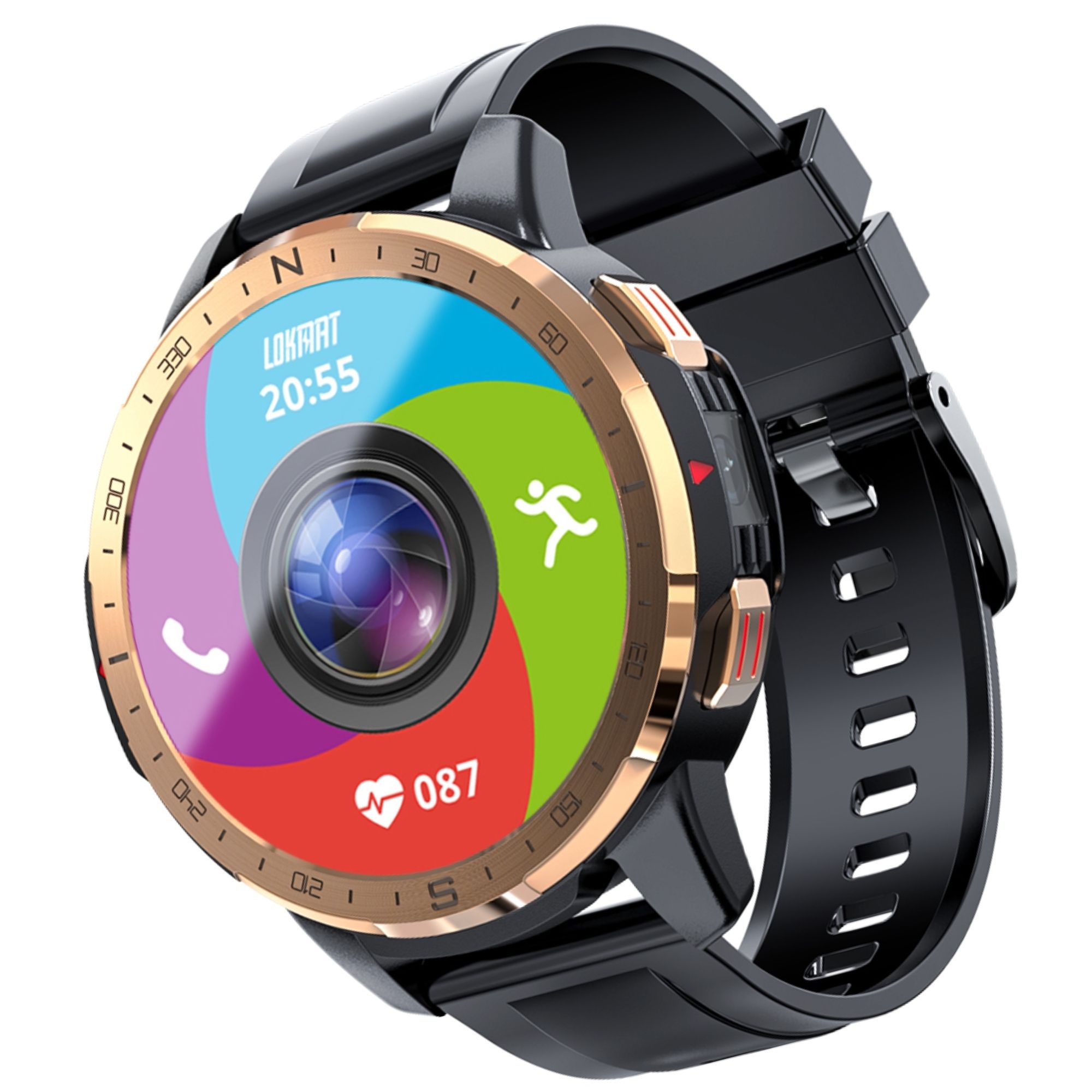 Android Unisex Smartwatch GPS 4G WIFI With HD Camera