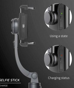 Gimbal Stabilizer for Smartphone with Extendable Bluetooth Selfie Stick/Tripod 1-Axis Multifunction Remote 360°Automatic Rotation iPhone/Android geeekyme.com