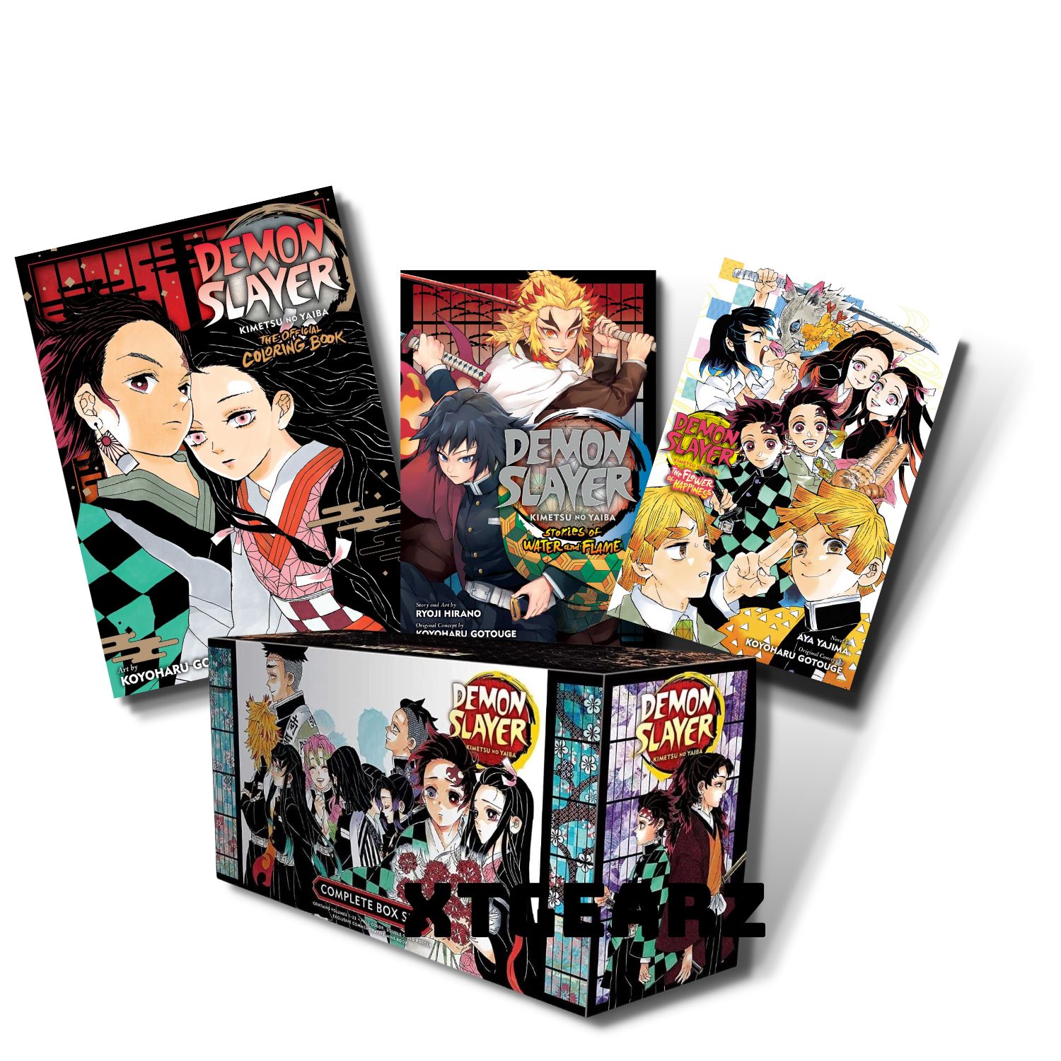 Demon Slayer Box Set, Stories of Water and Flame, Flower Of Happiness & Coloring Book