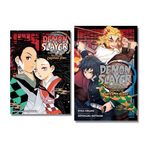 Demon Slayer Manga Box Set Collection With Stories of Water and Flame Coloring Book