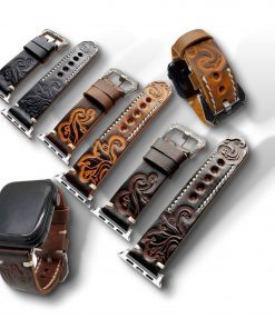 NatoGears Handmade Tooled Watch Leather Vintage Strap/Bands