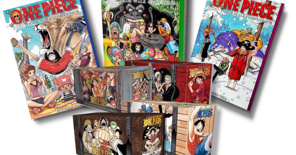 One Piece Box Sets 1, 2, 3 & 4 W/Color Compendiums 1, 2 & 3 - Geeekyme