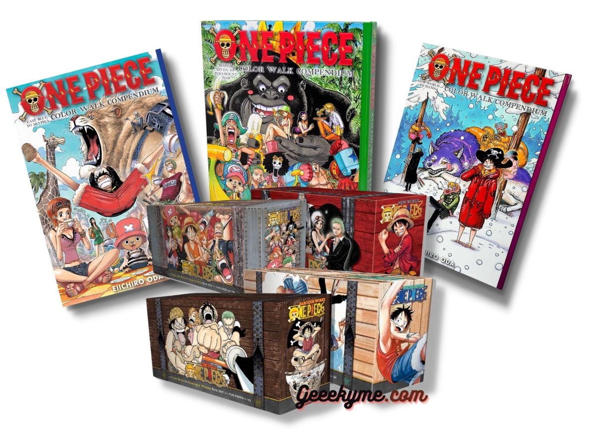 One Piece Box Sets 1, 2, 3 & 4 W/Color Compendiums 1, 2 & 3 - Geeekyme