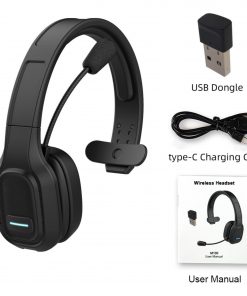 Professional Wireless Computer Headset with Mic | On Ear Bluetooth 50 Headset