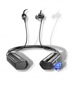 Bluetooth Neckband Earbuds 120 Hours Extra Long Playback With Mini SD-Card
