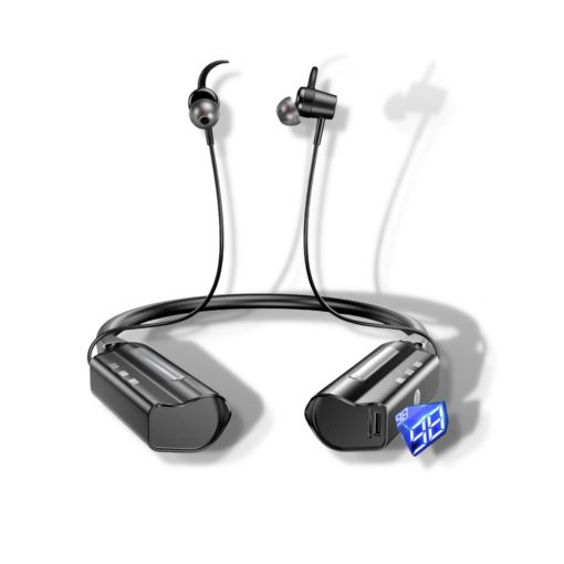 Bluetooth Neckband Earbuds 120 Hours Extra Long Playback With Mini SD Card