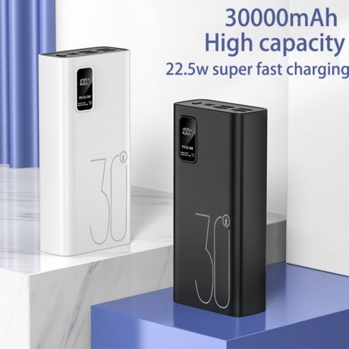 Portable 30000mAh Power Bank with 4 USB Ports – Unleash Unlimited Power On-The-Go!