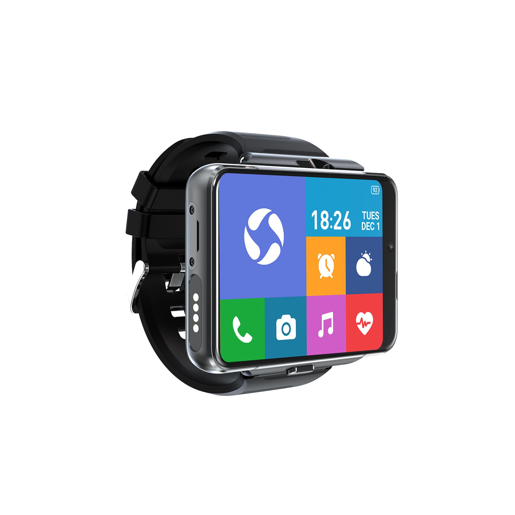 GPS Android Smartwatch with 4G LTE and 2.86 inch Touchscreen with Stainless Steel Body
