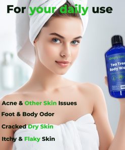 Tea Tree Oil Body Wash Soap With Peppermint And Aloe Vera - Helps Body Odor, Ringworm, & Skin Irritations