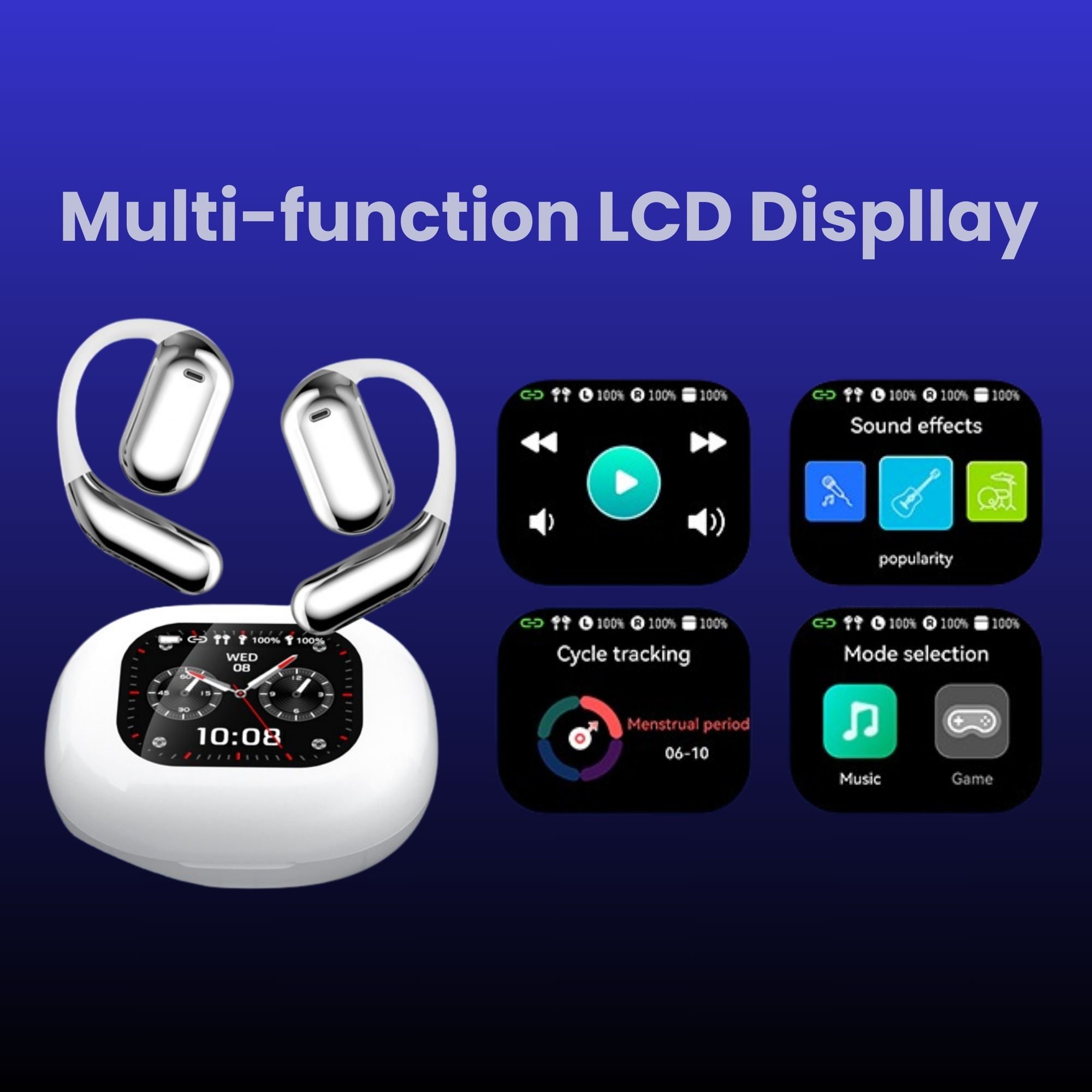 Bluetooth AI Translation Earbuds - Silver_submenu3 Bluetooth AI Translation Earbuds - 144 Language Translator Music and Call Earbuds