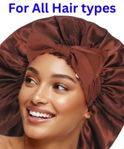 Satin Silk Bonnet Set for Women with Adjustable Soft Tie Band, Double Layer Hair Bonnet - Sleeping Cap