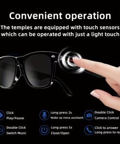 Smart Bluetooth Audio Sunglasses – Open-Ear Sound, Hands-Free Calls & UV Protection