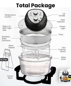 Glass Air Fryer 16Qt, Extra Large - Non Toxic