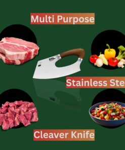 Nato Knives Professional Cleaver, Anti-Stick Stainless Steel Kitchen Knife