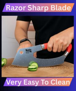 Nato Knives Professional Cleaver, Anti-Stick Stainless Steel Kitchen Knife