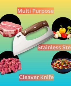 Meat Cleaver Knife, Unique Effort Saving Professional Stainless Steel